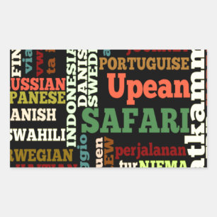 Internationale Reisegespräche Rechteckiger Aufkleber