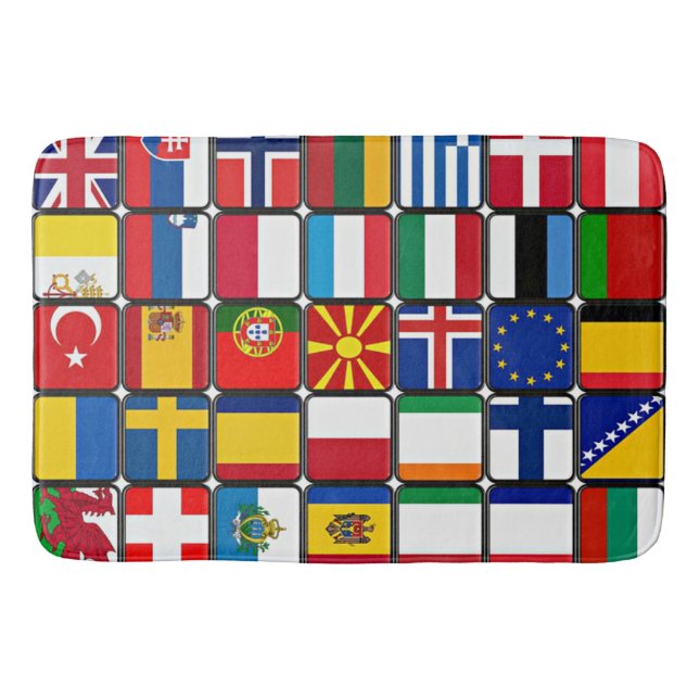 Internationale Sammlung von Weltflaggen Badematte (Vorderseite)