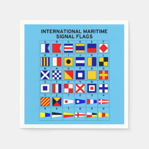Internationale Seesignal-Flaggen Serviette
