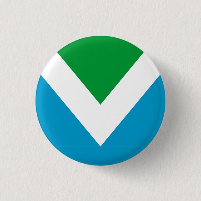 Internationale vegane Flagge Button (Vorderseite)