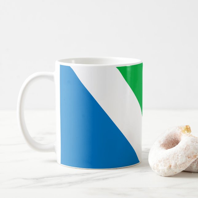 Internationale Vegane Flagge Kaffeetasse (Mit Donut)