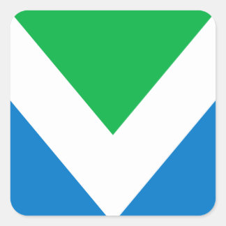 Internationale Vegane Flagge Quadratischer Aufkleber