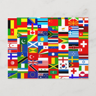 Internationale Weltleitungsfahne Postkarte