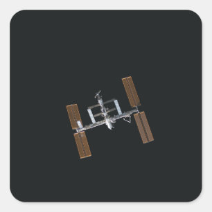 Internationale Weltraumstation 16 Quadratischer Aufkleber