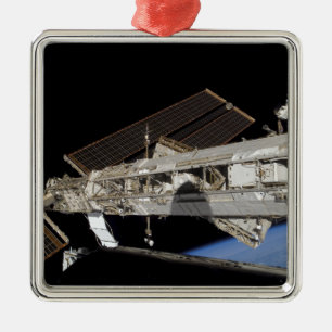 Internationale Weltraumstation 23 Silbernes Ornament