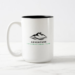 Internationaler Abenteuerclub Zweifarbige Tasse