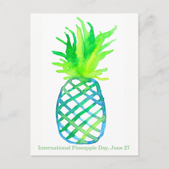 Internationaler Ananas-Tag 27. Juni Postkarte (Vorderseite)