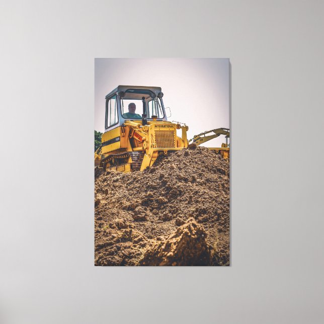 Internationaler Bulldozer mit 100B Leinwanddruck (Vorderseite)