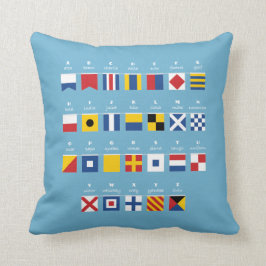 Internationaler Code des Signal-Alphabetes Kissen