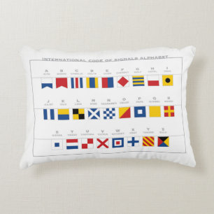 Internationaler Code des Signal-Alphabetes Zierkissen