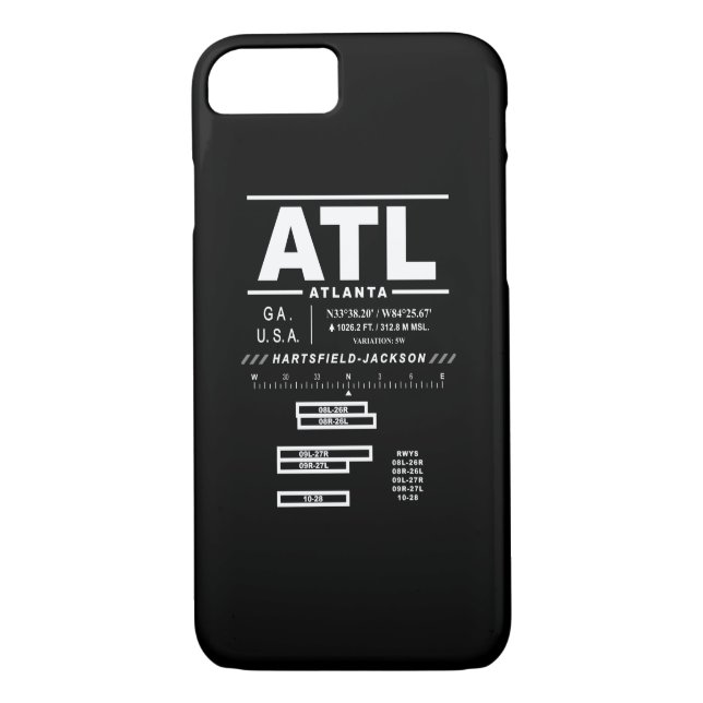 Internationaler Flughafen ATL Atlantas iPhone Fall Case-Mate iPhone Hülle (Rückseite)