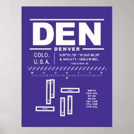 Internationaler Flughafen Denver Poster