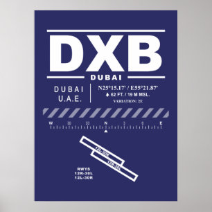 Internationaler Flughafen Dubai DXB Poster