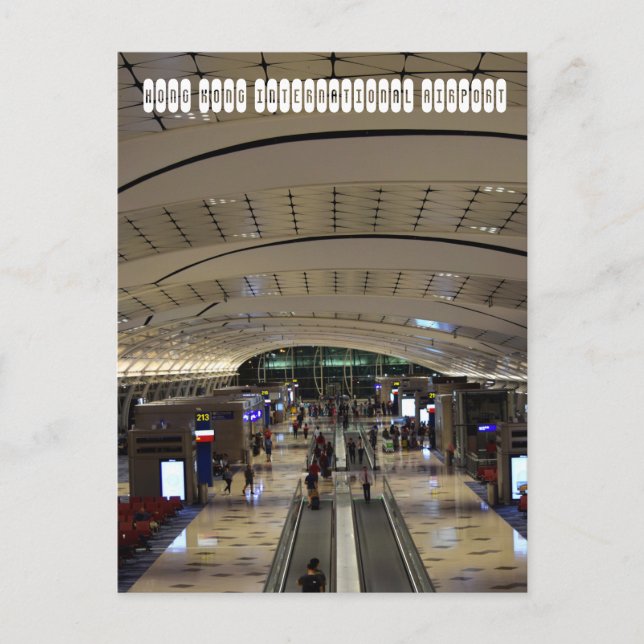Internationaler Flughafen Hongkong Postkarte (Vorderseite)