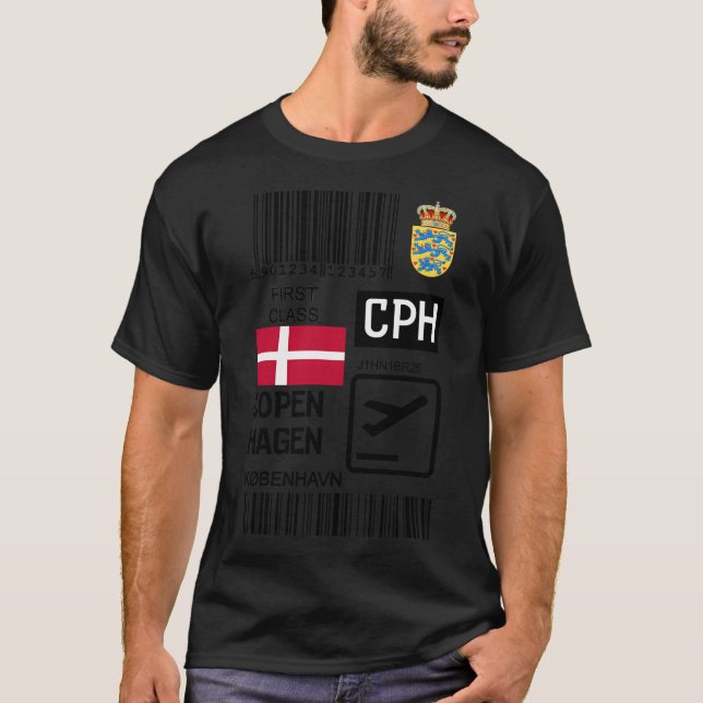 Internationaler Flughafen Kopenhagen Kastrup T-Shirt (Vorderseite)
