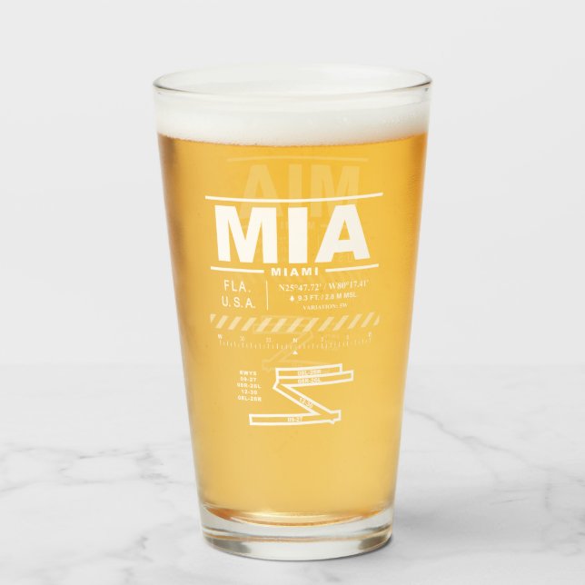 Internationaler Flughafen Miami Glas (Vorne (Gefüllt))