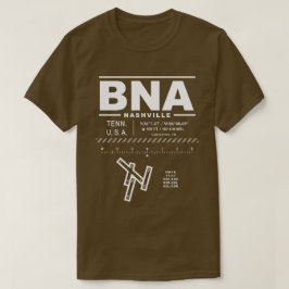 Internationaler Flughafen Nashville BNA T - Shirt