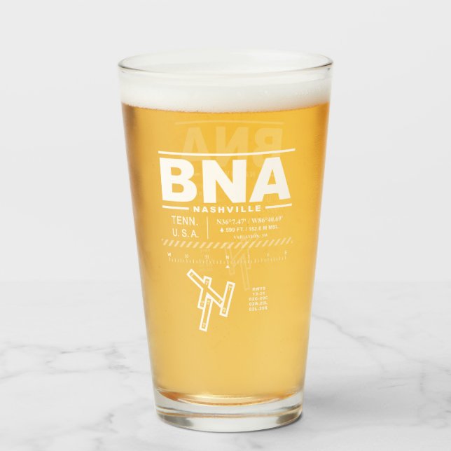 Internationaler Flughafen Nashville Glas (Vorne (Gefüllt))