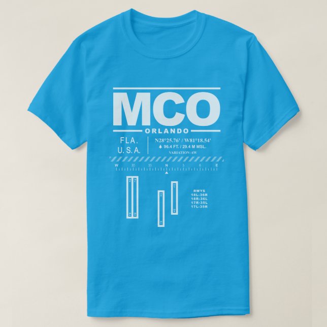 Internationaler Flughafen Orlando MCO T - Shirt (Design vorne)