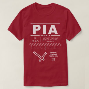 Internationaler Flughafen Peoria PIA T-Shirt