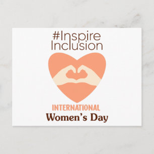 Internationaler Frauentag 2024 Einbeziehung inspir Postkarte