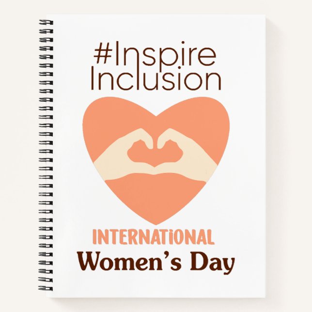 Internationaler Frauentag 2024 Inspirier der Integ Notizbuch (Vorderseite)