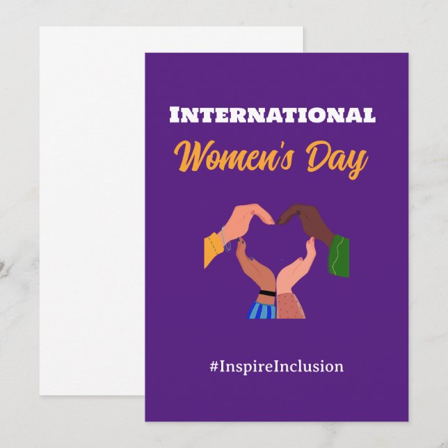 Internationaler Frauentag 2025: Einbeziehung der F Einladung (Vorne/Hinten)