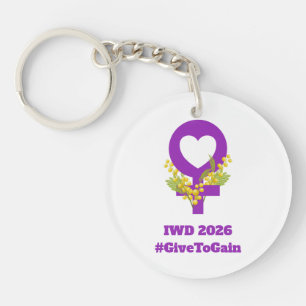 Internationaler Frauentag 2026 IWD Give To Gain Schlüsselanhänger