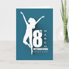 Internationaler Frauentag 8. Aquamarine Anpassung Karte
