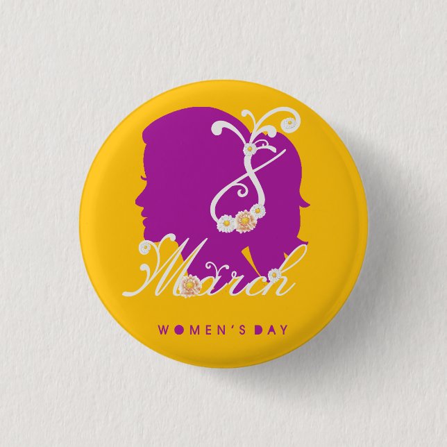 Internationaler Frauentag 8. März 2025 Button (Vorderseite)