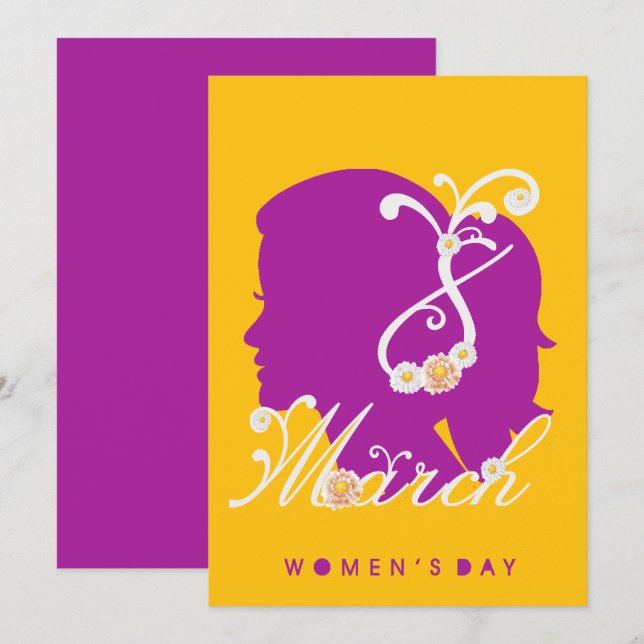 Internationaler Frauentag 8. März 2025 Einladung (Vorne/Hinten)