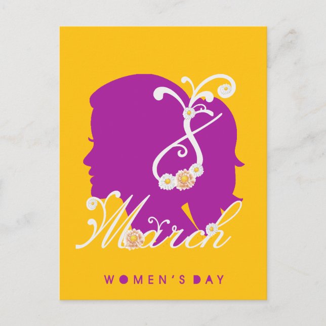 Internationaler Frauentag 8. März 2025 Postkarte (Vorderseite)