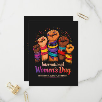Internationaler Frauentag 8. März Einladungspostkarte