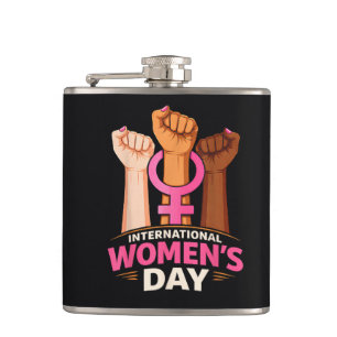 Internationaler Frauentag 8. März Flachmann