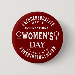 Internationaler Frauentag 8. März Gleichberechti Button