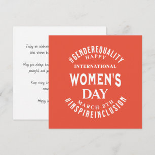 Internationaler Frauentag   8. März Gleichberechti Karte