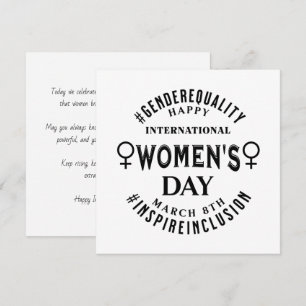 Internationaler Frauentag   8. März Gleichberechti Karte