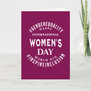 Internationaler Frauentag   8. März Gleichberechti Karte
