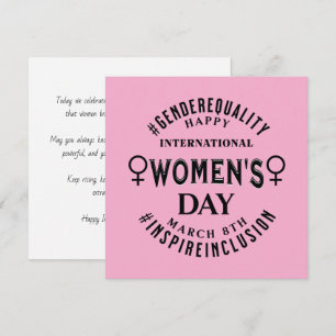 Internationaler Frauentag   8. März Gleichheit Karte