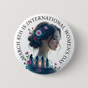 Internationaler Frauentag 8. März IWD Button