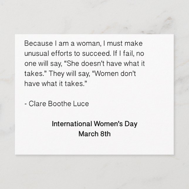 Internationaler Frauentag - Alle Frauen Postkarte (Vorderseite)