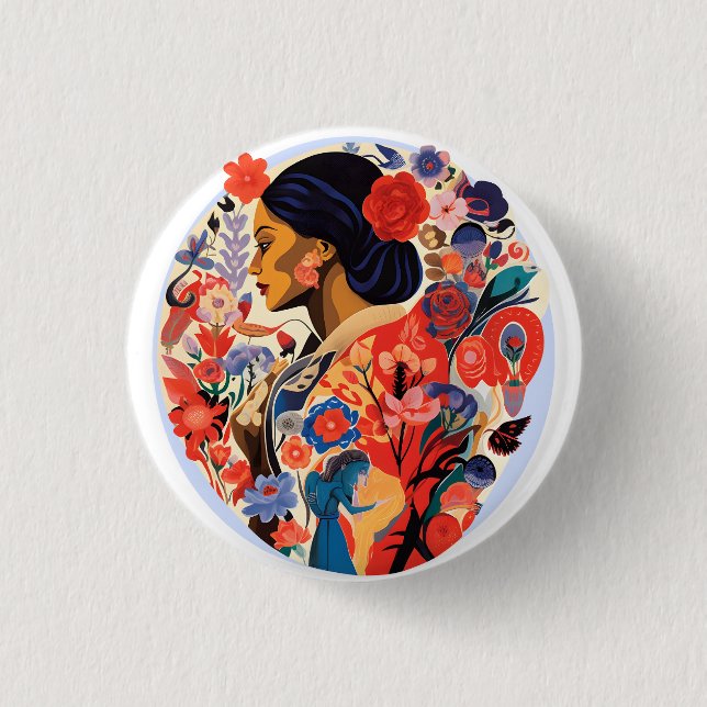 Internationaler Frauentag Button (Vorderseite)