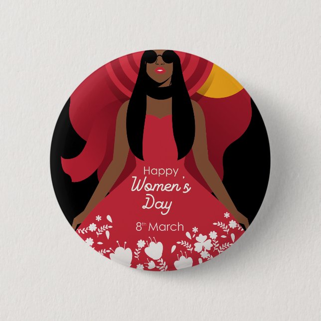 Internationaler Frauentag Button (Vorderseite)