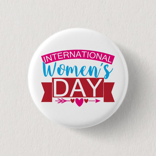 Internationaler Frauentag Button (Vorderseite)