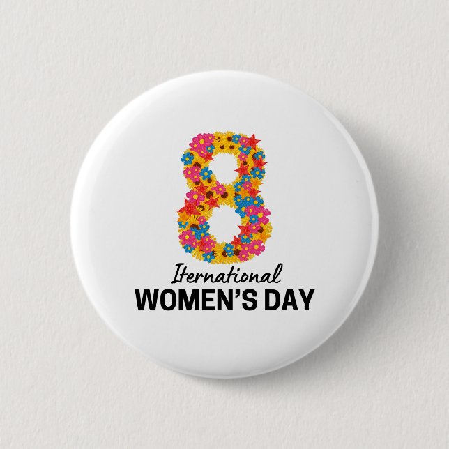 INTERNATIONALER FRAUENTAG BUTTON (Vorderseite)