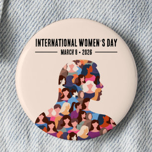 Internationaler Frauentag Button