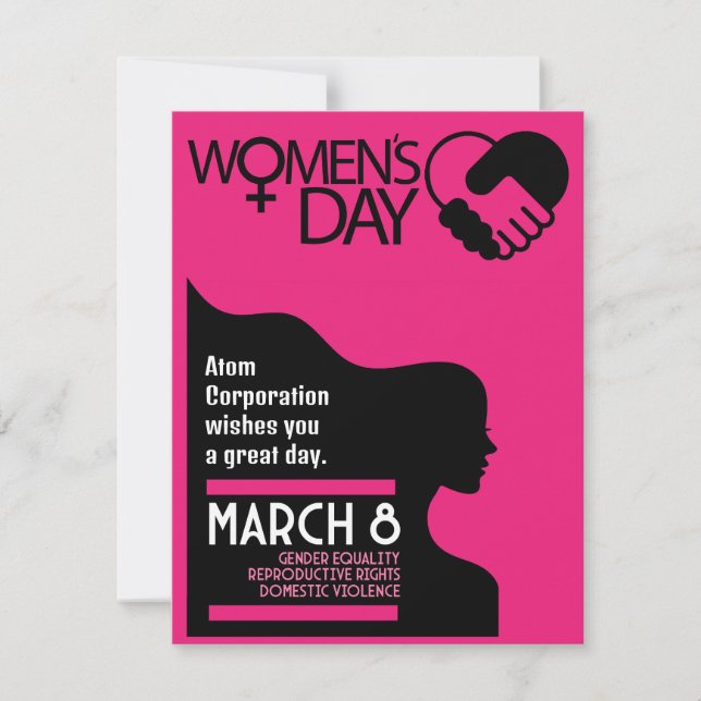 Internationaler Frauentag Feiertagskarte (Vorderseite)