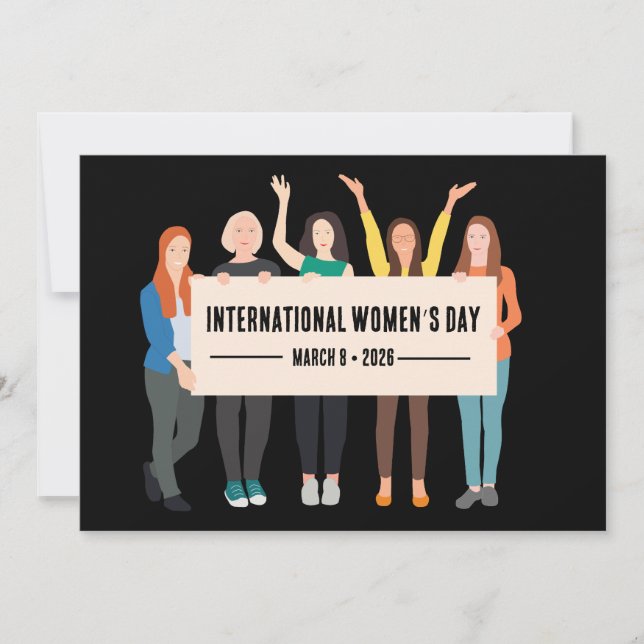 Internationaler Frauentag Feiertagskarte (Vorderseite)