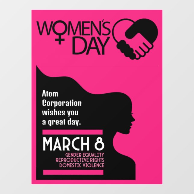 Internationaler Frauentag Fensteraufkleber (Blatt)