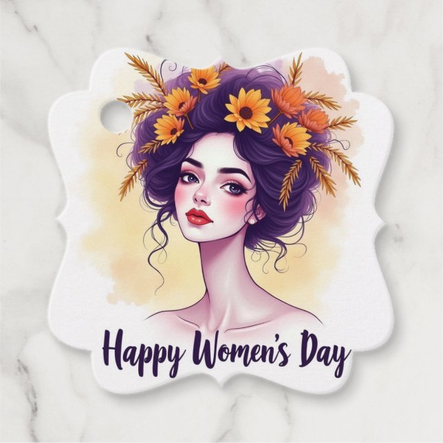 Internationaler Frauentag Geschenkanhänger (Vorderseite)